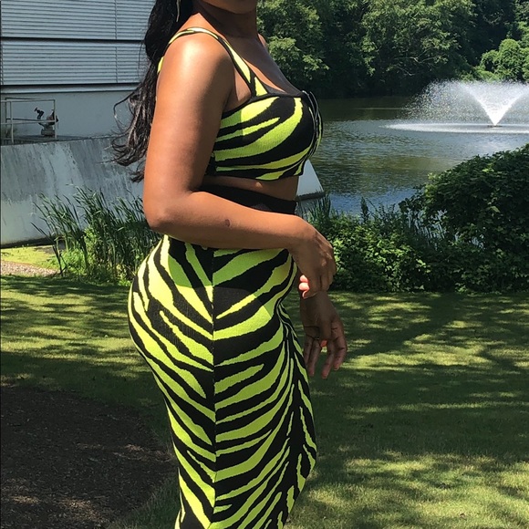 Neon Green Zebra Zebra Print Skirt Neon Green Zebra Print Bias Cut Maxi Skirt Ro&Zo Neon Green Zebra Zebra Print Skirt Neon Green Zebra Print Bias Cut Maxi Skirt Ro&Zo